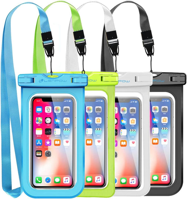 Waterproof Phone Case, 4-Pack IPX8 Waterproof Phone Pouch Universal Clear Cell Phone Dry Bag for Water Games for iPhone