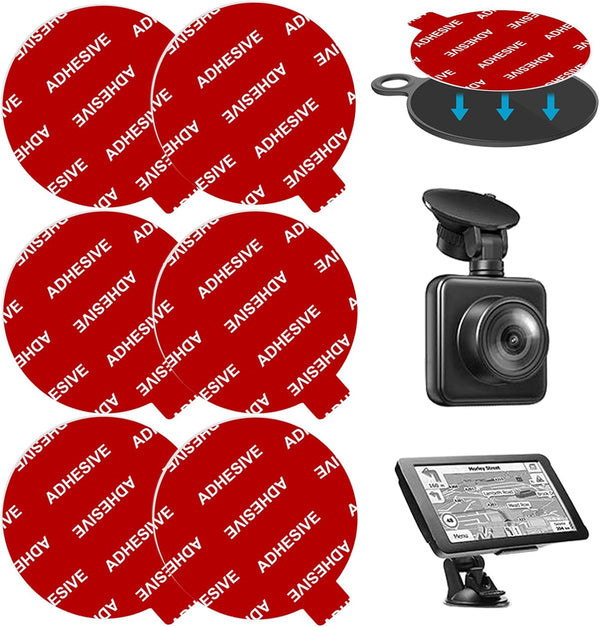 Sticky Adhesive Replacement for Windshield Camera Holder, 6pcs 2.76" VHB Double-Sided Adhesive Tapes