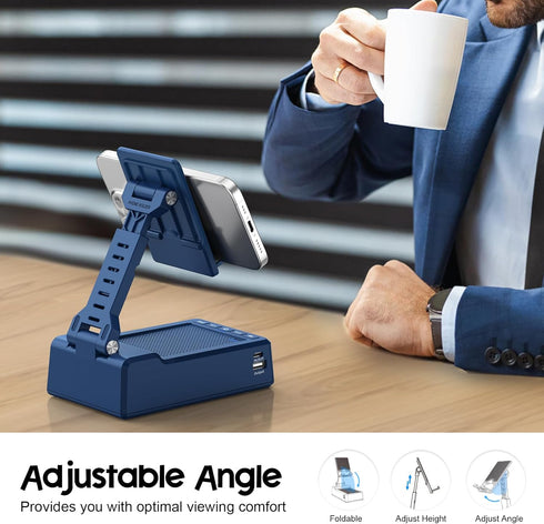 JTEMAN Gifts for Men Women,Cell Phone Stand with Bluetooth Speaker,Cool Tech Gadgets,Unique Birthday Gifts for Men