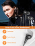 USB C Headphones for Apple iPhone 15 Plus iPad/Google Pixel 8 8A 7 Pro 7A/ Samsung Galaxy S24 S23 S22 S21 Ultra Android Earbud Wired Type C Earphones Magnetic Small Ear Buds with Microphone Black