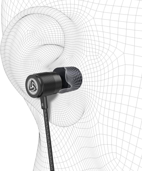 LUDOS Ultra Wired Earbuds - Noise Isolating, Microphone, Memory Foam, 5-Year Warranty, Perfect for iPhone, Samsung,