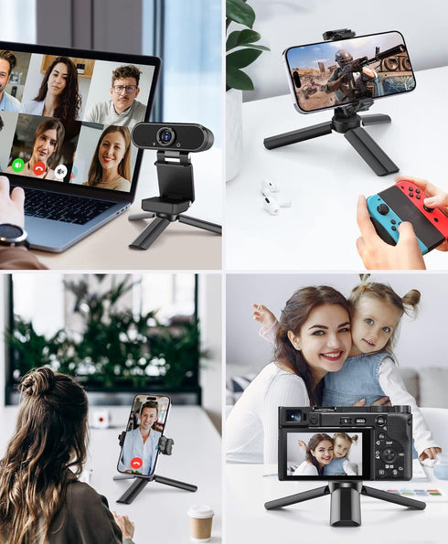 Mini Tripod, Anozer Small Tripod with Universal Phone Holder & Cold Shoe, Lightweight Phone Tripod Stand Compatible