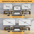 1~2~3 3 WESTREE Triple Dual Monitor Stand Riser, Extra Long Monitor Stand for Monitors, Monitor Stand with Length