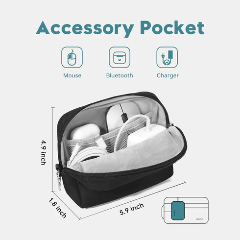 Omnpak MacBook Air Case Sleeve for 13.6 Inch, Compatible with M3/M2/M1, Recycled PET with Handle and Accessory Pocket