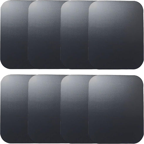 SALEX Replacement Metal Plates Set for Magnetic Car Phone Holder, 8 Pack Black Rectangular Iron Discs
