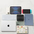 Vertical Laptop Stand Holder, 5 Slots, Aluminum Space-Saving Dock, Adjustable Size for Apple