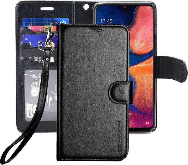 Galaxy A20 Case, Galaxy A30 Case, PU Leather Wallet Flip Protective Phone Cover with Card Slots for Samsung