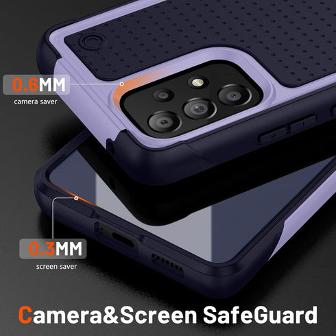 Jeylly Heavy Duty Shockproof Case for Samsung Galaxy A52 / A52 5G / A52s 5G, Purple