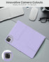 MoKo Universal Tablet Case with Keyboard for 9"-11" Tablets, Removable Wireless Bluetooth Keyboard & Pen Holder, Lilac