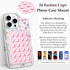 Galundge 2 Pack Silicone Suction Phone Case Mount, Non Slip Sticky Grip for Cellphone, Silicon Adhesive Suction Cup