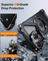Z Case for iPhone 15 Pro, Frameless with Magsafe Kickstand, 360° Rotatable Magnetic Stand - Black