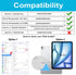 iPad Air Case for 6th/5th/4th Generation (2024/2022/2020) - Blue Cover with Screen Protector, Stand, Handle, Strap,