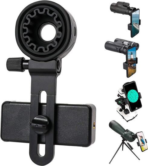LAKWAR Telescope Phone Adapter - Universal Cell Phone Mount for Binoculars, Monocular, Microscope, Smartphone Holder