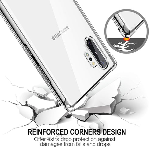 Salawat Galaxy Note 10+ Clear Gradient Case - Slim, Scratch-Resistant, Shockproof TPU Bumper for 6.8inch
