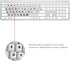 2Pcs Universal English Keyboard Stickers for PC Computer Mac Laptop Desktop Keyboard, English Keyboard Replacement