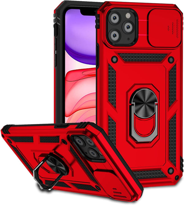 Hitaoyou iPhone 11 Pro Max Case: Military Grade Shockproof with Camera Cover, Kickstand, Magnetic Holder