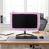 Apojgitn Cute Lace Monitor Cover, Pink Kawaii Desk Accessories for Computer Monitor Decor, Elastic Screen Dust Cover