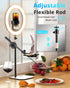UBeesize 12" Desk Ring Light with Stand & Phone Holder - Overhead Mount for Video Recording, Zoom, Live Streaming