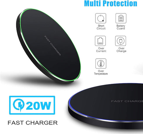 Fast Wireless Charger, 20W Max Wireless Charging Pad Compatible with iPhone 14/15/13/12/SE/11/11 Pro/XS Max/XR/X/8,