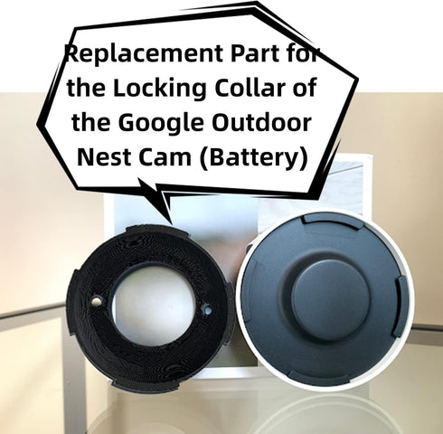 Mounting Plate for Google Nest Camera, Replacement Part for Nest Cam Outdoor (Battery) Accessory - Black