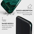 BURGA Phone Case for iPhone XR, Hybrid 2-Layer Hard Shell + Silicone Protective Case, Emerald Green Jade Stone