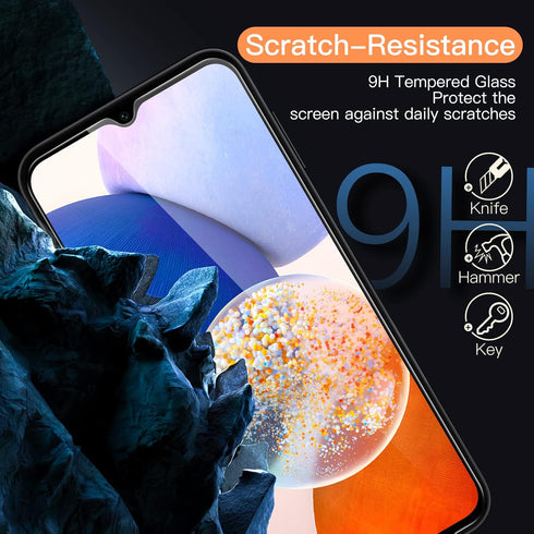 JETech 9H Tempered Glass Screen Protector for Samsung Galaxy A14 4G/5G, 6.6-Inch, HD Clear, Anti-Scratch, 3-Pack