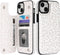 HAOPINSH iPhone 15 Plus Case Wallet with Card Holder, White Leopard Pattern Flip Folio PU Leather Case