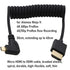 HangTon 8K 4K 60p A7C R6 XT30II, S9 Left Angle Micro HDMI to HDMI Coiled Cable for Ninja V Monitor, Sony R, Canon mkII