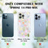 Cute Colorful Flower Curly Wave Clear Case for iPhone 14 Pro Max with Lovely Flower Bracelet Chain