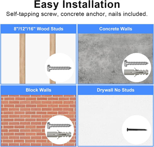 Suptek Studless TV Wall Mount for Most 23-60 Inch TVs up to 99 lbs, Low Profile No Drill TV Mount, Drywall TV Bracket