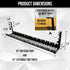 No Drill Under Desk Cable Management Tray, Extendable Steel Desk Cord Hider, Under Desk Cable Tray Holder, 2 Pack
