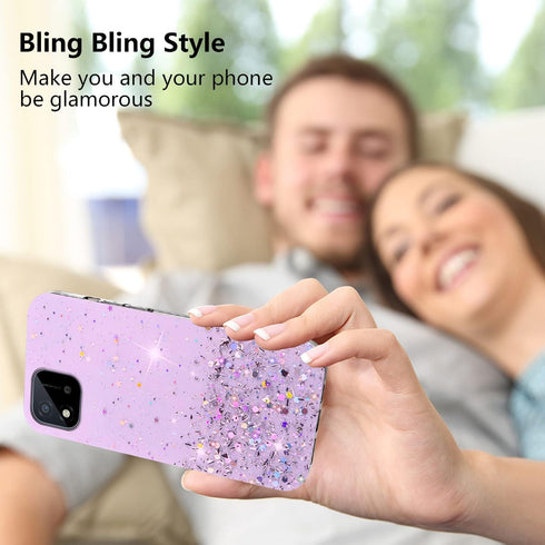 for Realme C11 2021 Case Clear Glitter Sparkle Pink Realme C11 2021 Phone Case Silicone Shockproof Soft Cover Transparent Thin