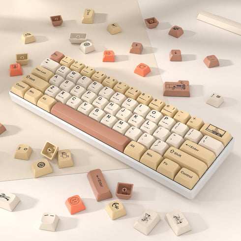 surmen 139 XDA Profile PBT Keycaps, Custom Dye Sublimation with ISO Keys for Mechanical Keyboard (Stamp)