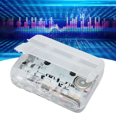 Lazmin112 Bluetooth Cassette Player, Portable Stereo Tape Player with Headphone, Auto Reverse Function, White