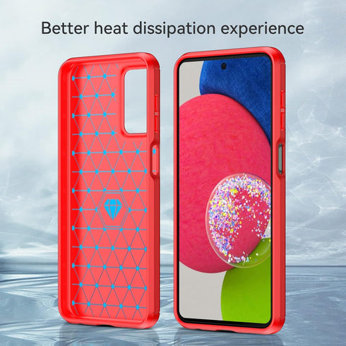 M MAIKZI Samsung Galaxy A23 Case, Red Brushed TPU, with HD Screen Protector