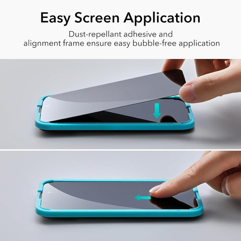 ESR Privacy Screen Protector 3 Pack for iPhone 15 Pro Max, Anti-spy Tempered Glass, Micro-curved Edges, Case Friendly