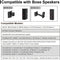 Speaker Wall and Ceiling Mount for Bose UB-20, WB-50 Series II, Adjustable Tilt & Swivel up to 180° (Black)