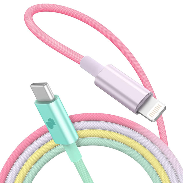 iPhone Fast Charging Cable, MFi Certified, USB C to Lightning Nylon Braided for iPhone 14 Plus, 14 Pro Max, 13, 12
