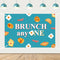 Festiblast Brunch Themed Party Decorations, Brunch Anyone Backdrop Blue Breakfast Food 1st Birthday