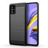MAIKEZI Soft TPU Slim Fashion Anti-Fingerprint Phone Case Cover for Samsung Galaxy A51 4G (Black Brushed TPU)