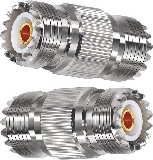 2PCS PL259 UHF Coax Adapter Cable Gender Changers, SO239 Coax Connector Female to Female for CB Radio