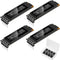 YELUFT 4pcs Pre-Soldered 0.91 Inch I2C OLED Display Module with Protective Case 128