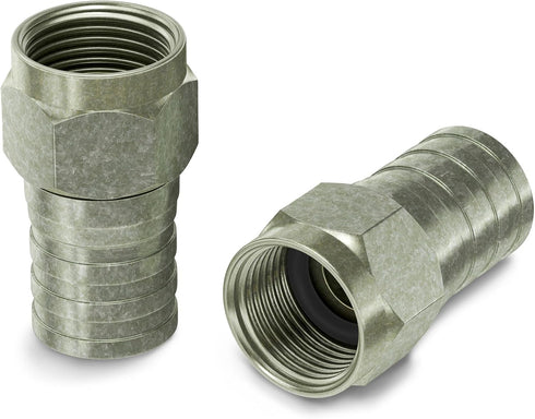 THE CIMPLE CO Coaxial Crimp Connector for RG6 Cable, Pack of 100, Weather Proofing Seal