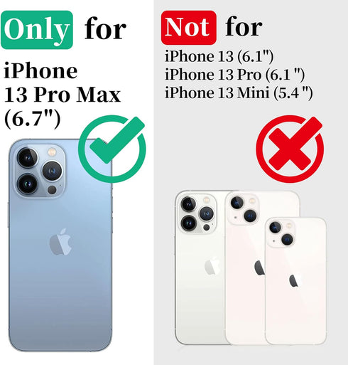 Cozycase Waterproof Case for iPhone 13 Pro Max - Full Body Dustproof Shockproof with Built-in Screen Protector - Black