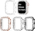 Goton 4-Pack Bling Bumper for Apple Watch Series 3 2 1, 38mm Case, Women Glitter Diamond Protector Cover