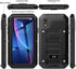 Beasyjoy Metal Case for iPhone XR, Waterproof Heavy Duty with Built-in Screen Protector, Black