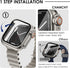 Ultra Look - Fullife 2 in 1 Waterproof Case for Apple Watch Series 6 44mm with Front & Back Protective Bumper Cover