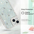 Wirvyuer 15, 15, Luxury Glitter Phone Case for iPhone Sparkling Diamond Glitter Back with Bows for Girls Women Slim