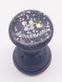 Expanding Phone Socket Mount Holder (Black) - Glitter Sparkle Bling, Collapsible Stand, Finger Foldable Grip for