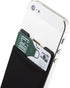 Sinjimoru Basic Cell Phone Wallet Stick on, Card Holder for Back of Phone Working as Adhesive Stretchy iPhone Wallet. Sinji Pouch Basic 2 Black 3 Pack